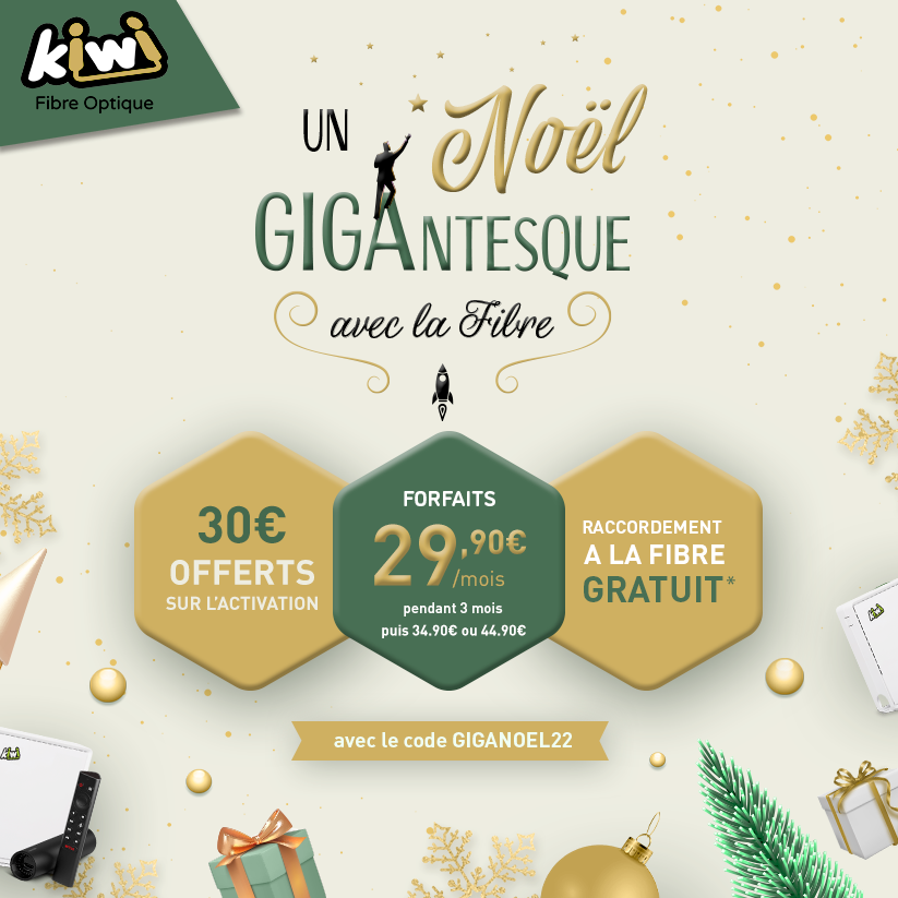 Vivez un Noël GIGAntesque avec la Fibre Kiwi Giga !